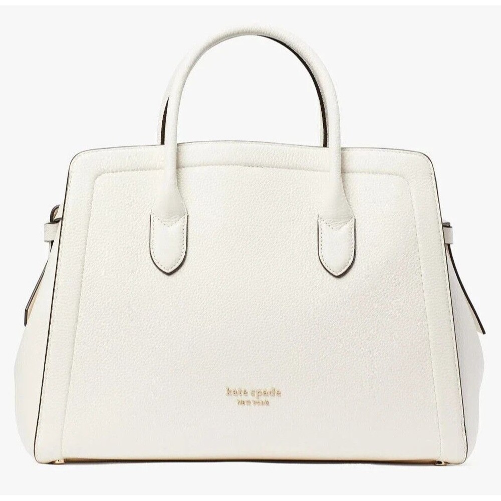 KATE SPADE Knott Large Satchel Off White Pebbled Leather - Picture 3 of 16